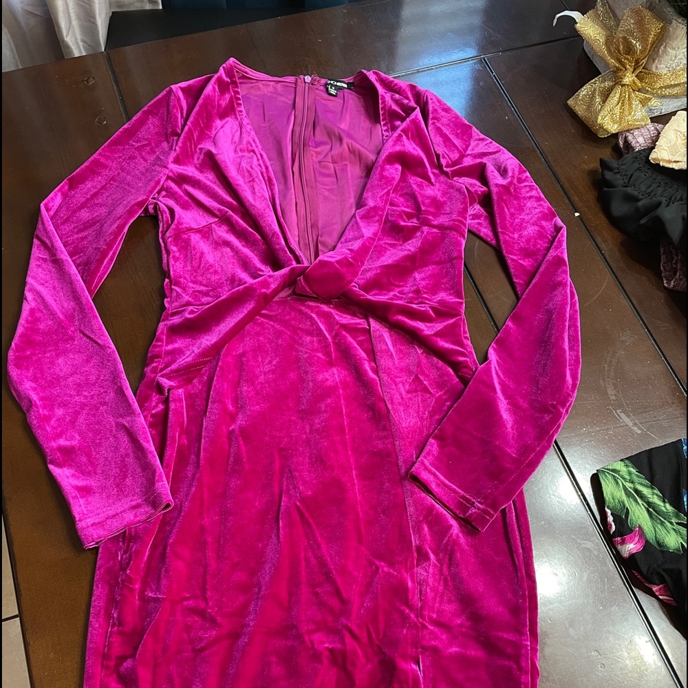 Pink long sleeve dress